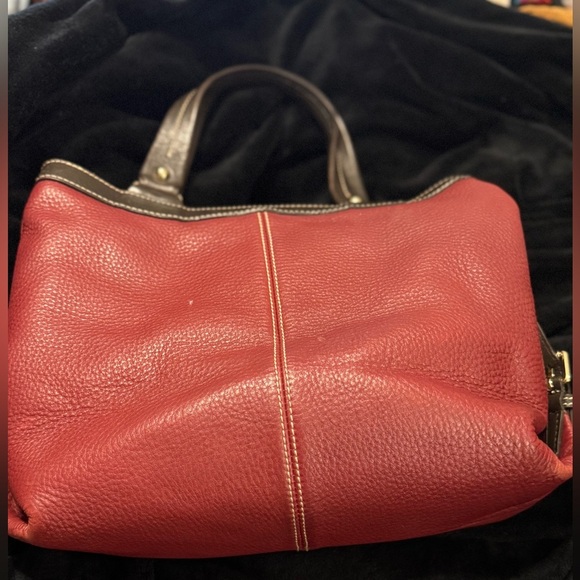 Dooney And Bourke Brown Pebbled Leather Sara Purse Handbag - Picture 10 of 16